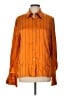 Neiman Marcus 100% Silk Stripes Orange Long Sleeve Silk Top Size 12 - photo 1