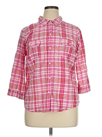 St. John's Bay 3/4 Sleeve Button-Down Shirt (view 1)