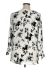 Weston 100% Polyester Floral Ivory 3/4 Sleeve Blouse Size XL - photo 2