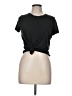Madewell 100% Cotton Black Knot-Front Tee Size M - photo 1