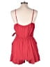 One Clothing 100% Rayon Solid Red Romper Size L - photo 2