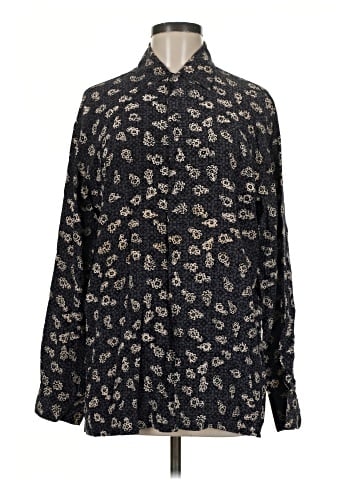 Equipment Long Sleeve Silk Top (view 1)