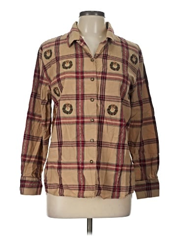 Karen Scott Sport Long Sleeve Button-Down Shirt (view 1)
