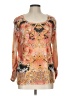 JM Collection 100% Polyester Orange Long Sleeve Blouse Size L - photo 1