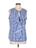 Milano 100% Polyester Blue Sleeveless Blouse Size L - photo 1