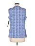Milano 100% Polyester Blue Sleeveless Blouse Size L - photo 2