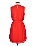 Monteau Solid Red Casual Dress Size L - photo 2