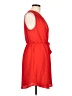 Monteau Solid Red Casual Dress Size L - photo 4