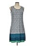 Max Studio Graphic Blue Casual Dress Size L - photo 1