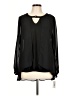 NY Collection 100% Polyester Black Long Sleeve Blouse Size L - photo 1