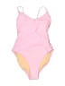 J.Crew Solid Pink One Piece Swimsuit Size 0 - photo 1