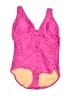 J.Crew Color Block Pink One Piece Swimsuit Size 24 - photo 1