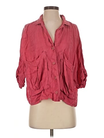 Zara 3/4 Sleeve Button-Down Shirt (view 1)