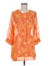 Susan Graver 100% Polyester Orange 3/4 Sleeve Blouse Size M - photo 1