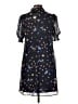 DKNY 100% Polyester Floral Black Blue Casual Dress Size 10 - photo 2