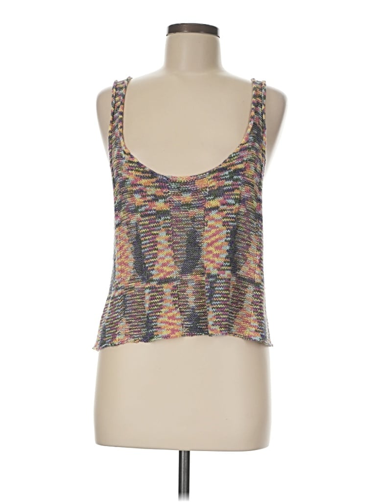 Pre-owned Minkpink Sleeveless Top Gray Sweetheart Neckline Tops