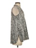 Nic + Zoe 100% Polyester Silver Sleeveless Blouse Size XS - photo 4