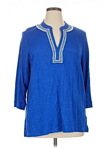 Chico's 3/4 Sleeve T-Shirt (view 1)