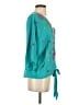 Umgee Teal 3/4 Sleeve Blouse Size S - photo 4