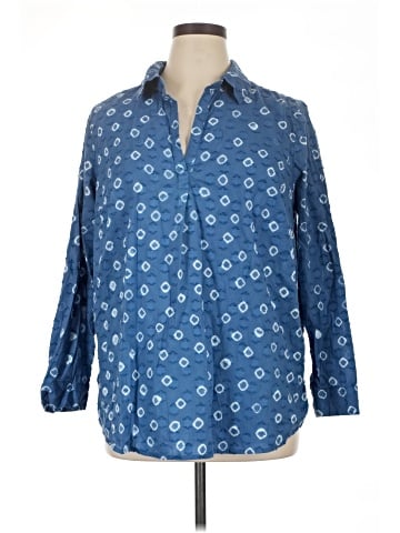 Purejill 3/4 Sleeve Button-Down Shirt (view 1)