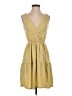 Caution to the Wind Solid Yellow Casual Dress Size S - photo 1