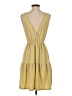 Caution to the Wind Solid Yellow Casual Dress Size S - photo 2