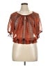 Guess 100% Polyester Orange Short Sleeve Blouse Size XL - photo 1