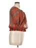 Guess 100% Polyester Orange Short Sleeve Blouse Size XL - photo 4