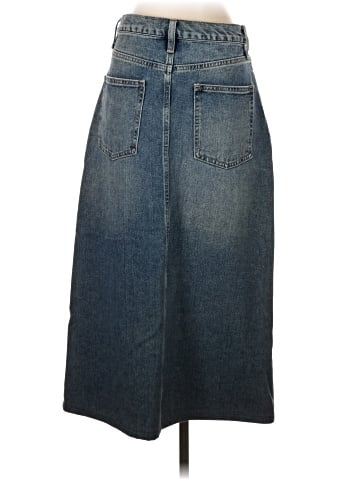 Aqua Denim Skirt (view 2)