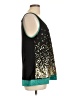 AB Studio 100% Polyester Teal Sleeveless Blouse Size L - photo 4