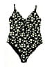 Forever 21 Floral Black One Piece Swimsuit Size 2X - photo 1