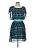 Alya 100% Polyester Print Teal Casual Dress Size L - photo 1