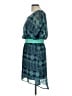 Alya 100% Polyester Print Teal Casual Dress Size L - photo 5