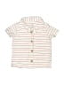 Carter's 100% Cotton Stripes Ivory Short Sleeve Button-Down Shirt 9-12 MO / 12 MO - photo 1