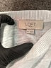 Ann Taylor LOFT Outlet 100% Cotton Silver Pullover Sweater Size M - photo 4