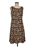 Perceptions Animal Print Brown Casual Dress Size M - photo 1
