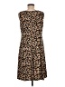 Perceptions Animal Print Brown Casual Dress Size M - photo 2