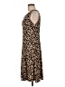 Perceptions Animal Print Brown Casual Dress Size M - photo 5