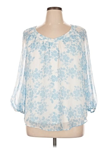 LC Lauren Conrad 3/4 Sleeve Blouse (view 1)