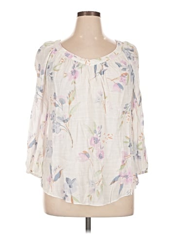 LC Lauren Conrad 3/4 Sleeve Blouse (view 1)