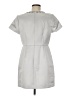 J.Crew Collection 100% Polyester Solid Silver Casual Dress Size 8 - photo 2