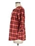 Great Northwest Indigo 100% Polyester Red 3/4 Sleeve Henley Size M - photo 5