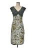 BCBGMAXAZRIA Paisley Floral Ivory Gray Cocktail Dress Size M - photo 1