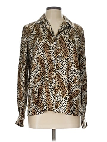 City Silk Long Sleeve Silk Top (view 1)