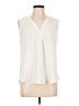 Ann Taylor 100% Polyester White Ivory Sleeveless Blouse Size M - photo 1