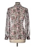 Reiss Silver Long Sleeve Blouse Size 10 - photo 2