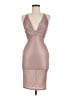 Windsor Metallic Tan Cocktail Dress Size M - photo 1