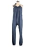 Bobi 100% Cotton Solid Blue Jumpsuit Size L - photo 1