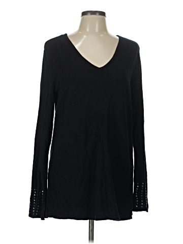 JM Collection Long Sleeve Top (view 1)