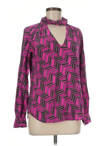 Trina Turk Long Sleeve Silk Top (view 1)